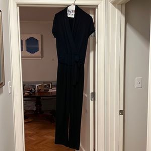 Black stretchy jumpsuit.